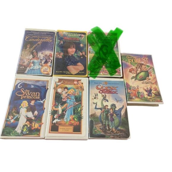 Lot Of 6 Princess VHS Tapes Swan Princess Matilda Vintage Movie 80s 90s Y2K Fami - Picture 1 of 3